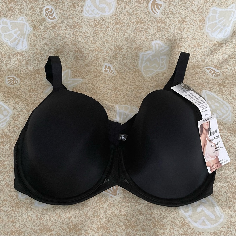 Paramour Marvelous Full Figure Seamless Side Smoother Bra Size 42DDD